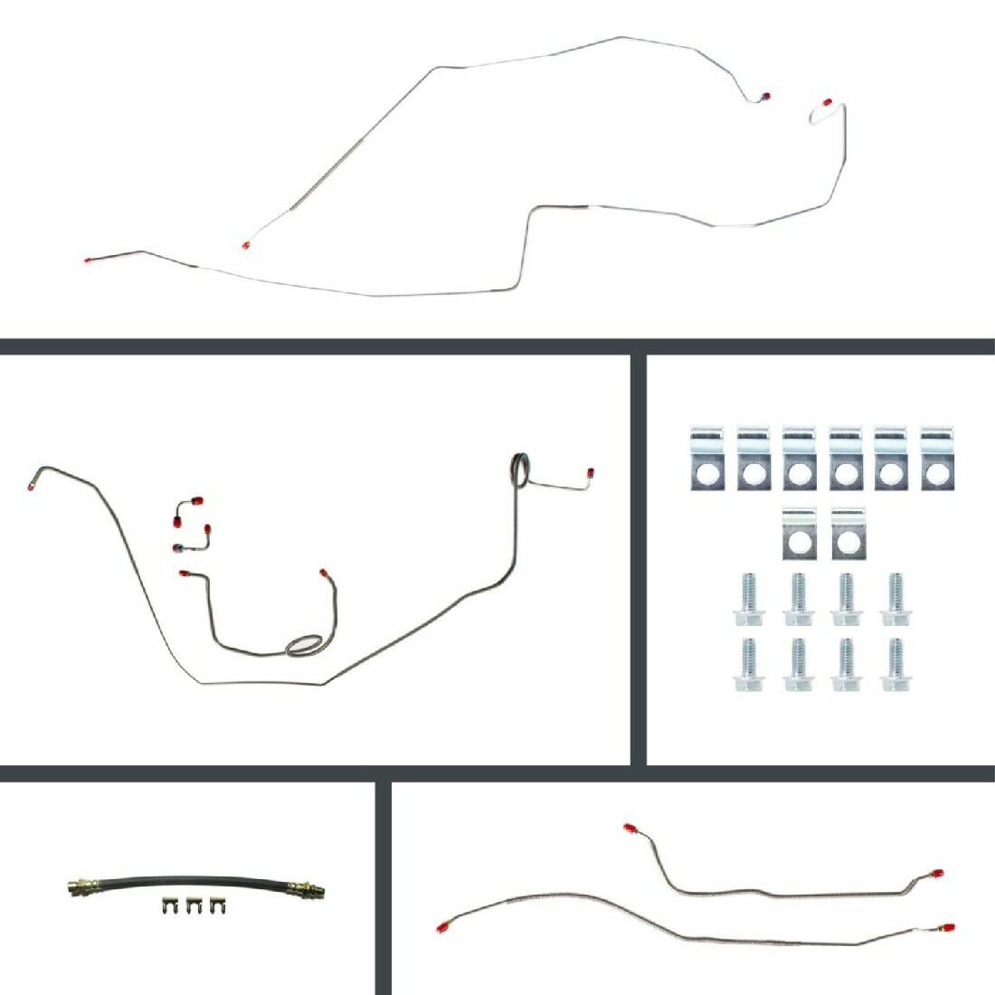 The Right Stuff 1968 Chevrolet Camaro, Pre-Bent Manual 4-Wheel Disc Brake Conversion Line Kit - FOM68H4