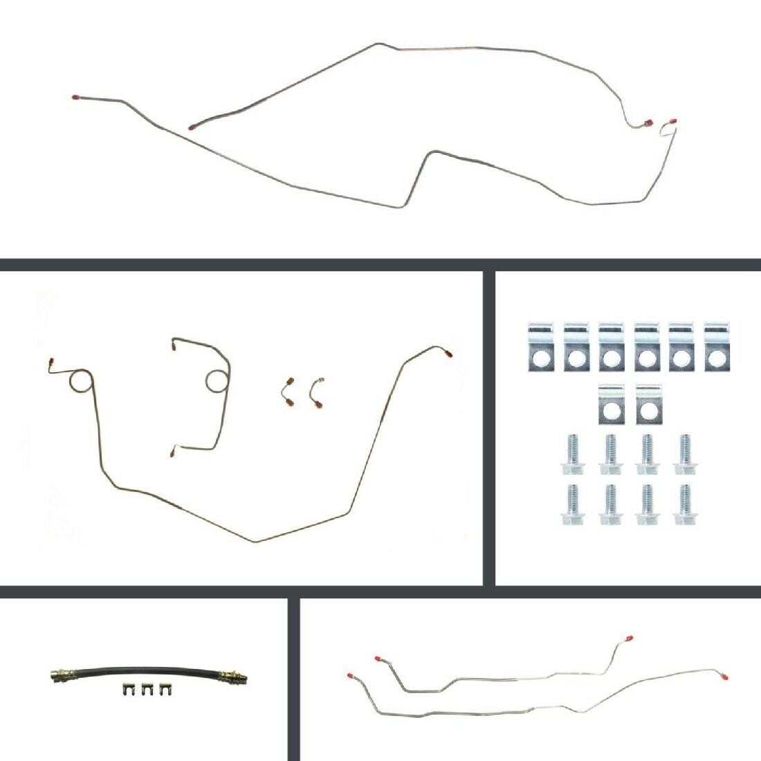 The Right Stuff 1968 Chevrolet Camaro, Pre-Bent Power Front Disc Brake Conversion Line Kit - FOP68H2