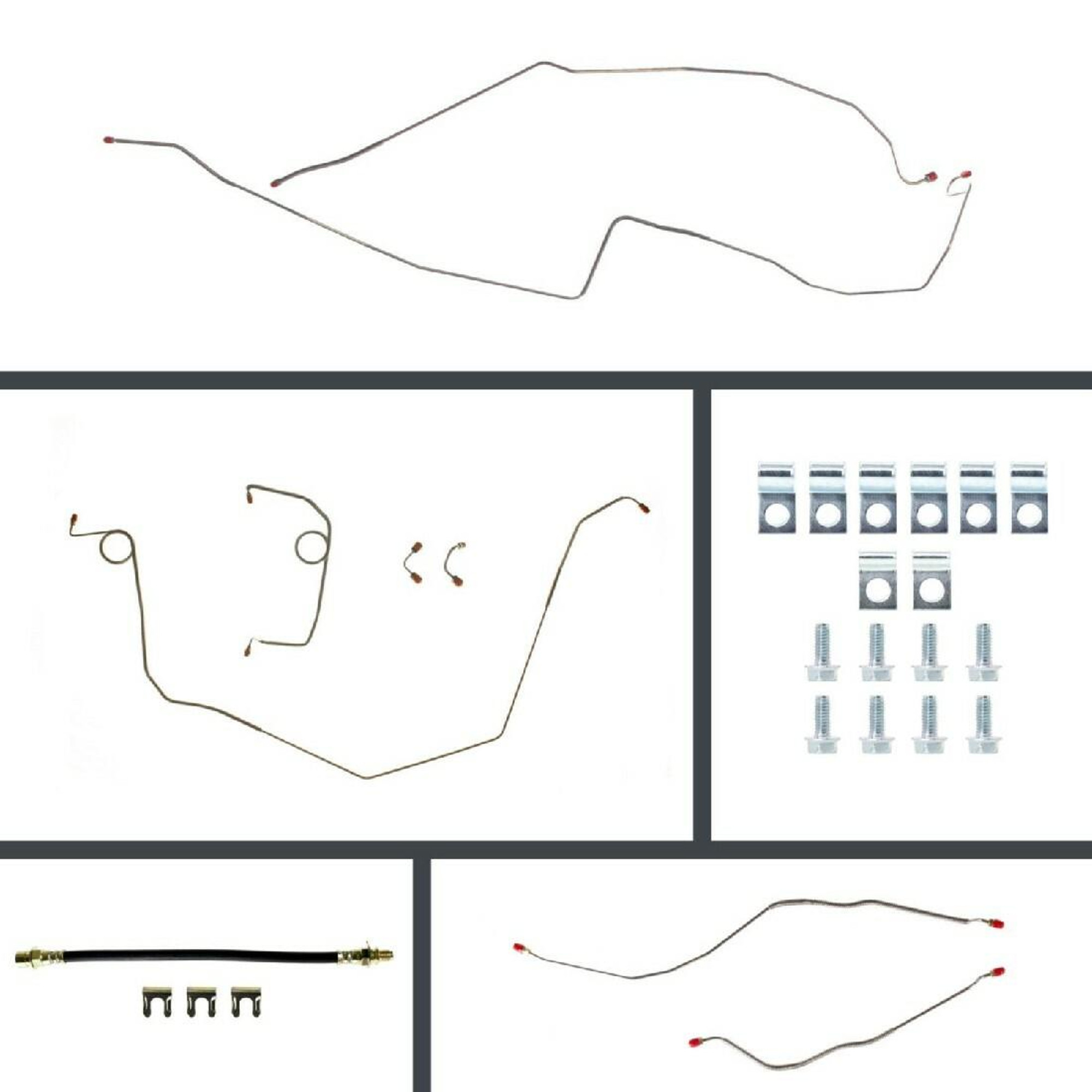 The Right Stuff 1967 Camaro, Pre-Bent Stainless Steel Disc Brake Conversion Brake Line Kit - FSP67H4