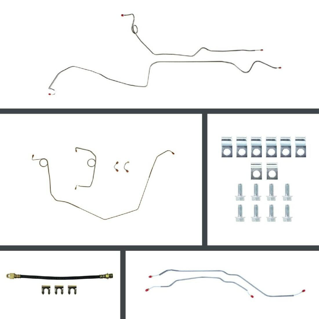 The Right Stuff 1969 Chevrolet Camaro, Pre-Bent OE Steel Disc Brake Conversion Brake Line Kit - FSP69H2