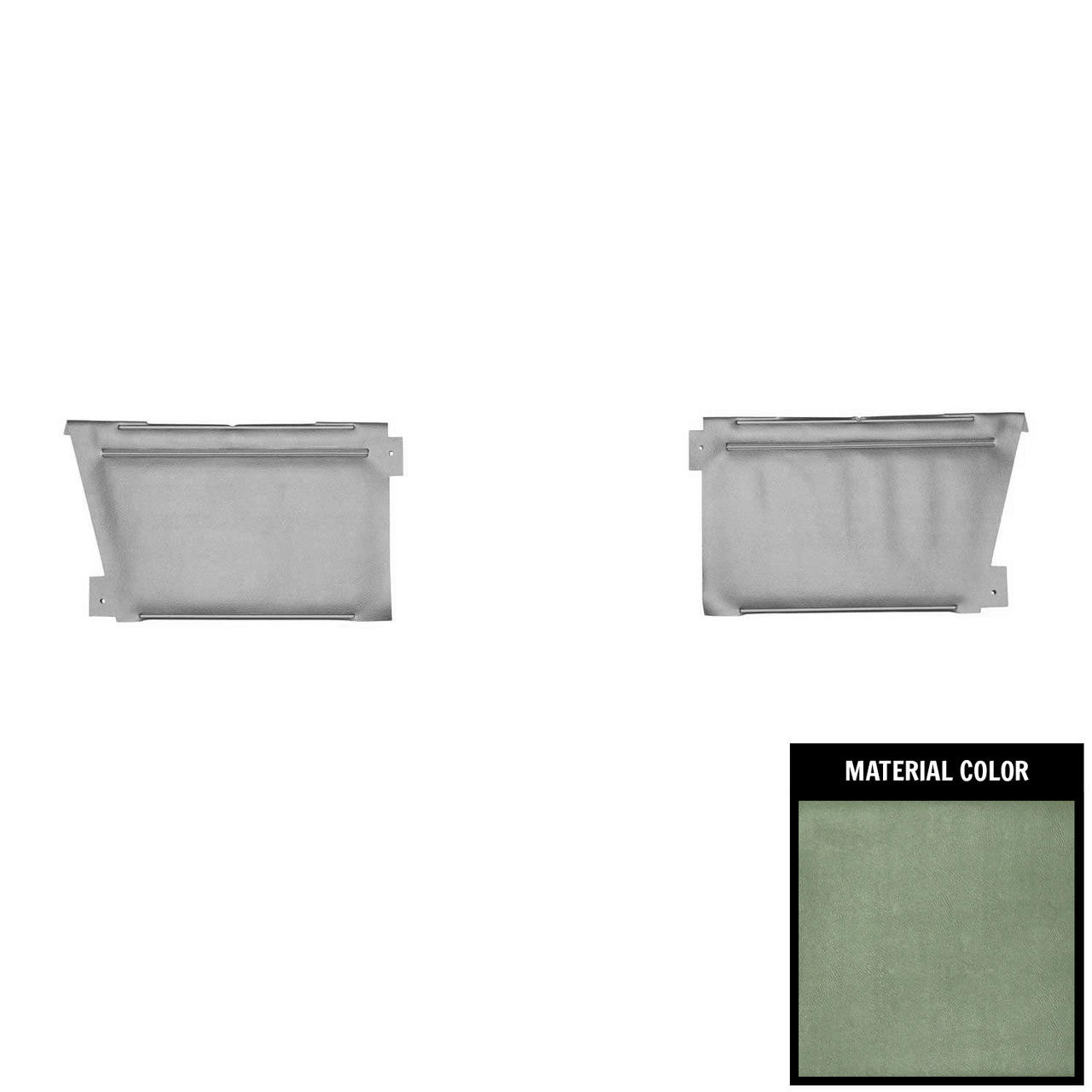 PUI Interiors 1969 Camaro Convertible Standard Pre-Assembled Dark Green Rear Door Panels - PD223V