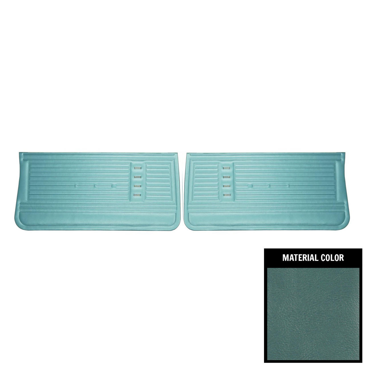 PUI Interiors 1967 Chevrolet Chevelle Pre-Assembled Light Blue Front Door Panels - PD232