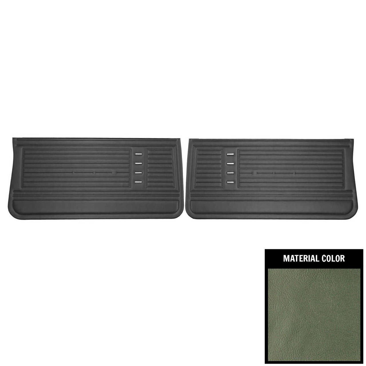 PUI Interiors 1967 Chevrolet Chevelle Pre-Assembled Aqua Front Door Panels - PD235