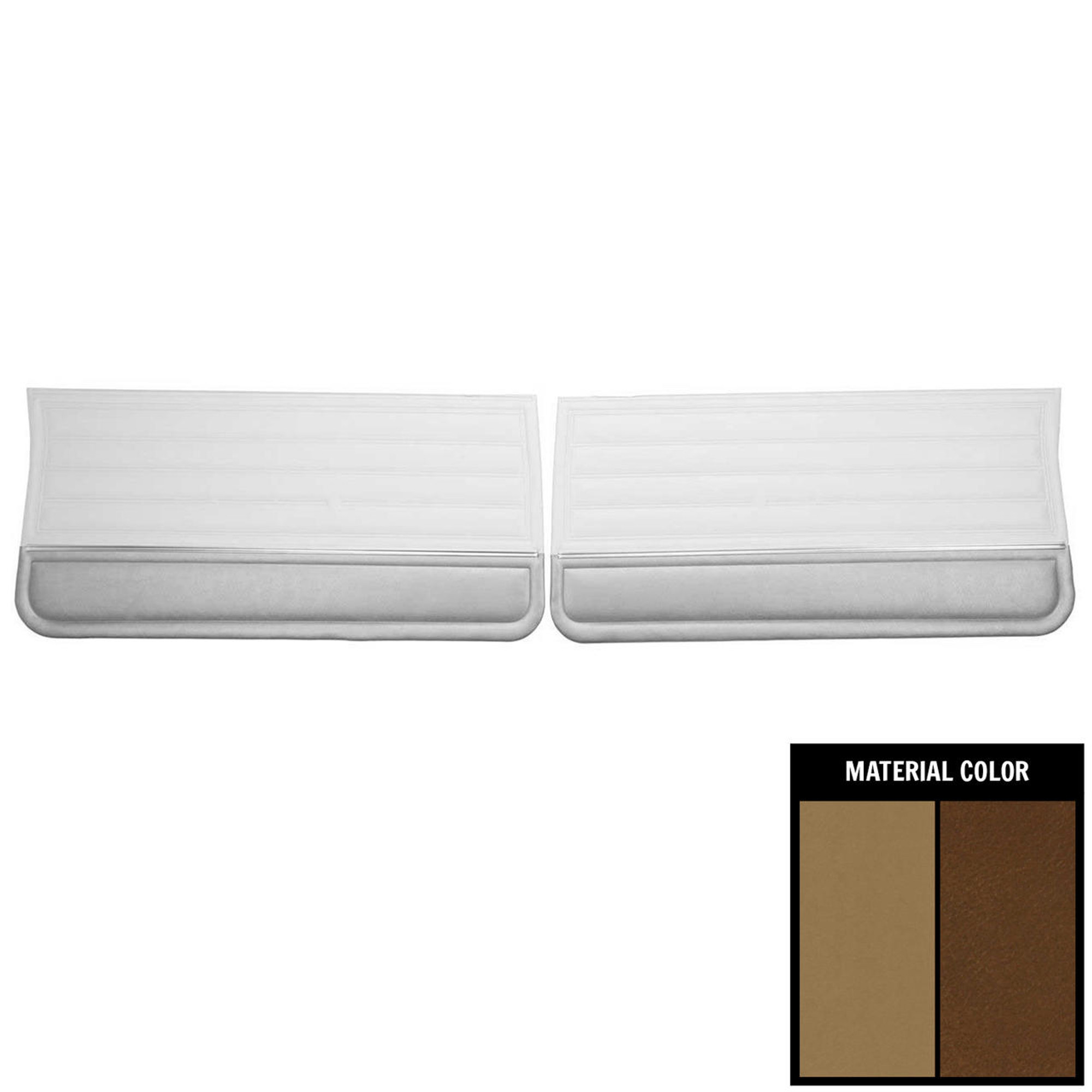 PUI Interiors 1965 Chevrolet Chevelle Pre-Assembled 2 Tone Saddle Front Door Panels - PD265-2