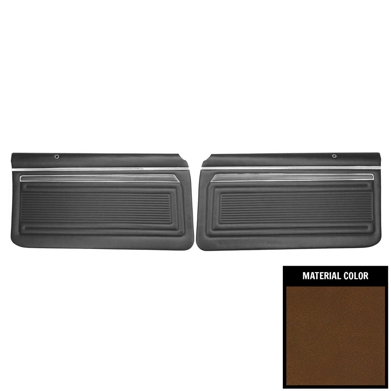 PUI Interiors 1970 Nova/SS/Custom 2-Door Sedan Pre-Assembled Saddle Front Door Panels - PD327