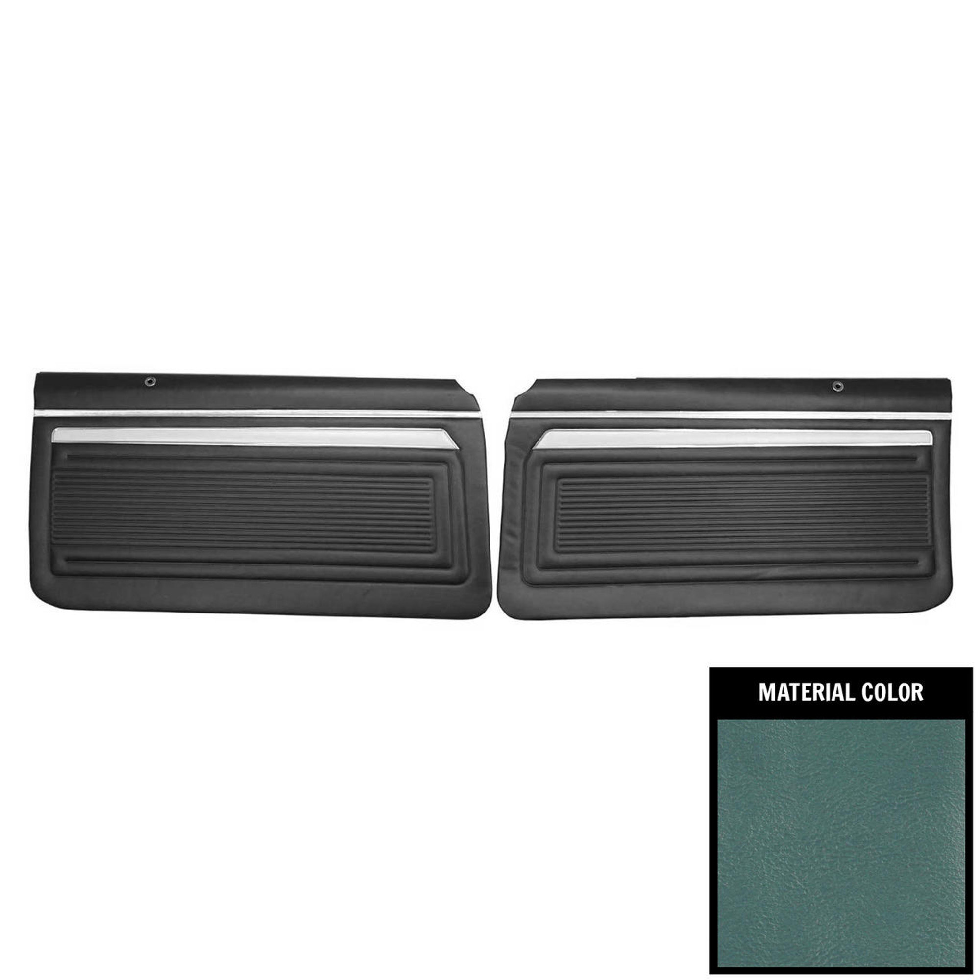PUI Interiors 1969 Nova/SS/Custom 2-Door Sedan Pre-Assembled Light Blue Front Door Panels - PD332