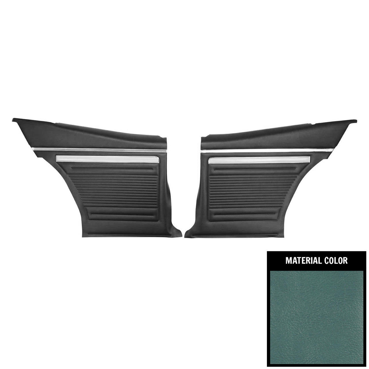 PUI Interiors 1969 Nova/SS/Custom 2-Door Sedan Pre-Assembled Light Blue Rear Door Panels - PD332C