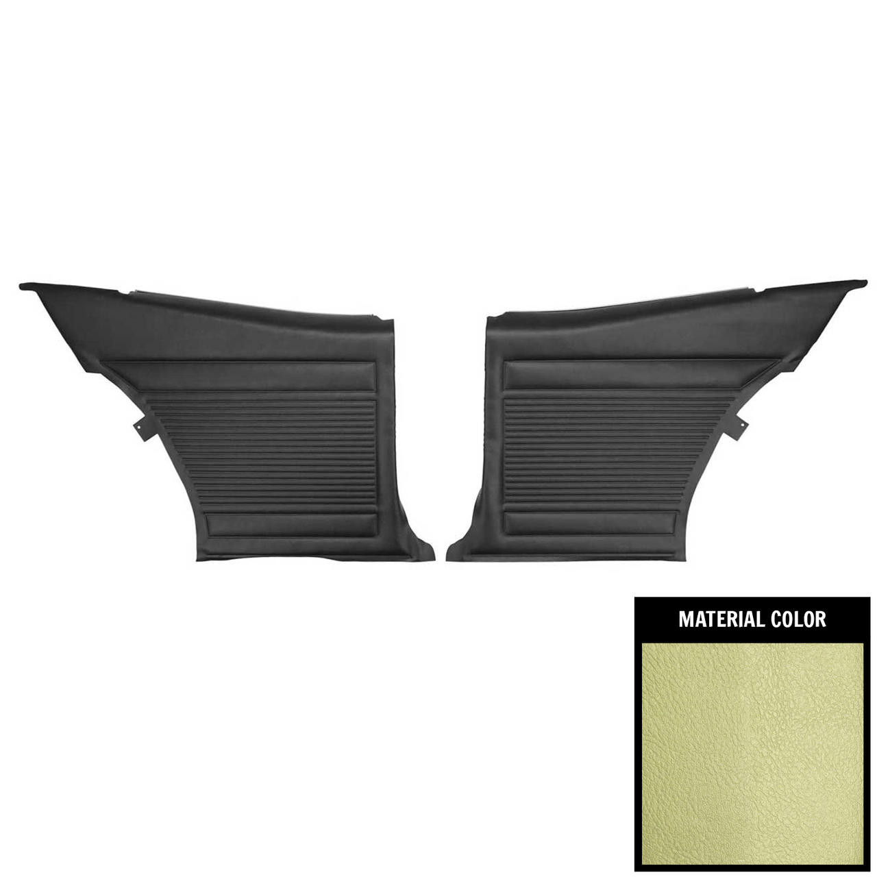 PUI Interiors 1969-70 Nova 2-Door Sedan Standard Pre-Assembled Light Green Rear Door Panels - PD342C