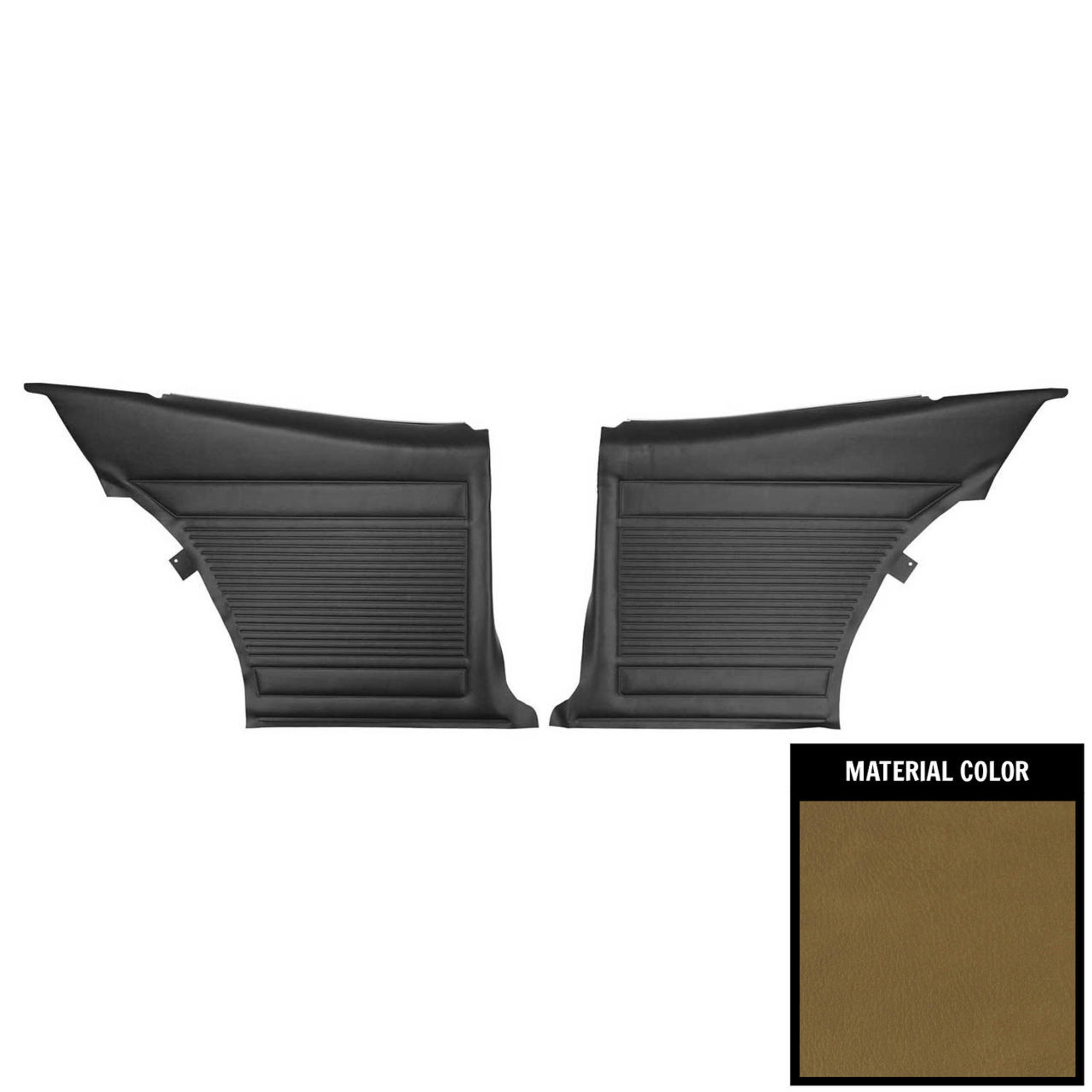 PUI Interiors 1971 Nova Standard 2-Door Sedan Pre-Assembled Jade Green Rear Door Panels - PD353C