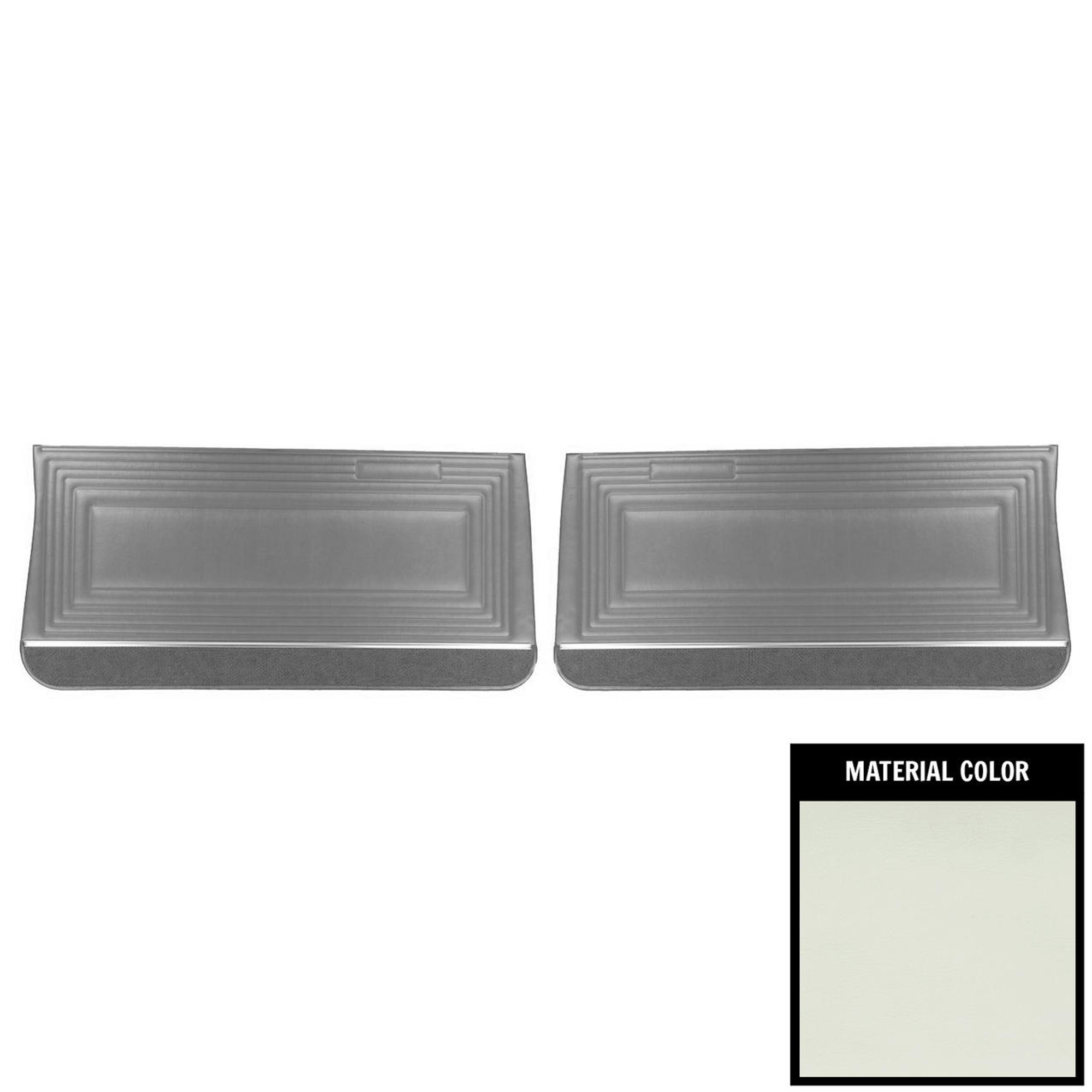 PUI Interiors 1965 Pontiac GTO/LeMans Pre-Assembled White/Black Front Door Panels - PD416
