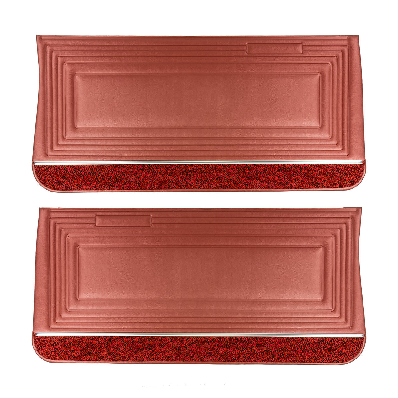 PUI Interiors 1965 Pontiac GTO/LeMans Pre-Assembled Metalic Red Front Door Panels - PD418