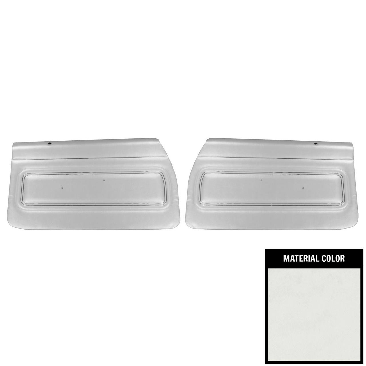 PUI Interiors 1971 Pontiac GTO/LeMans Sport Pre-Assembled White Front Door Panels - PD472
