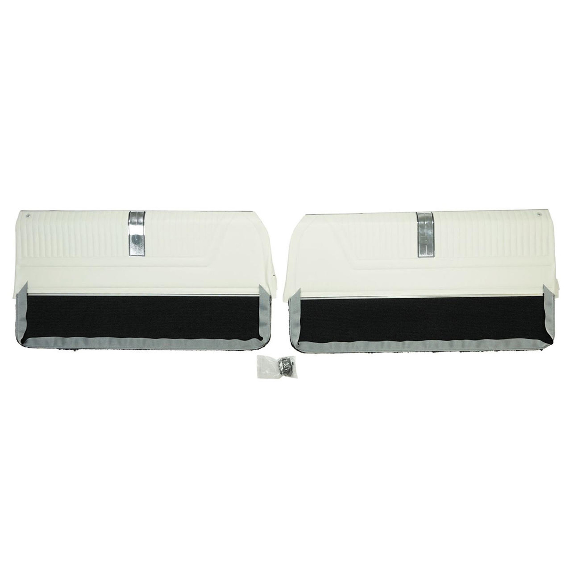 PUI Interiors 1965 Chevrolet Impala SS Pre-Assembled White and Black Front Door Panels - PD553
