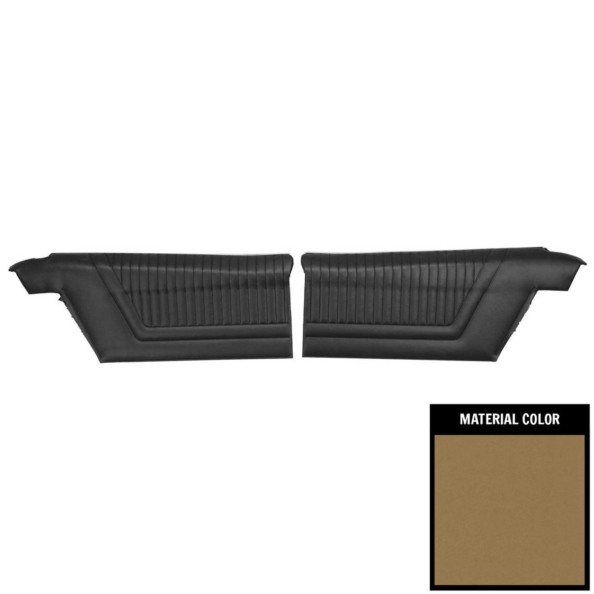PUI Interiors 1965 Chevrolet Impala SS Hardtop Pre-Assembled Light Saddle Rear Door Panels - PD554C