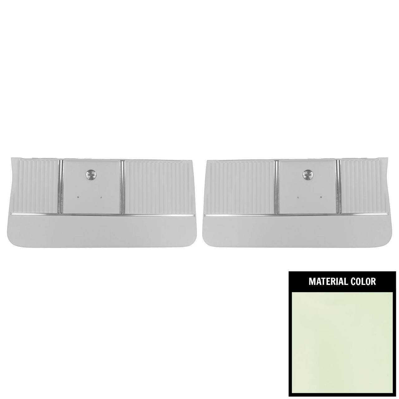 PUI Interiors 1964 Chevrolet Chevelle White Pre-Assembled Gold Edition Front Door Panels - PDO304