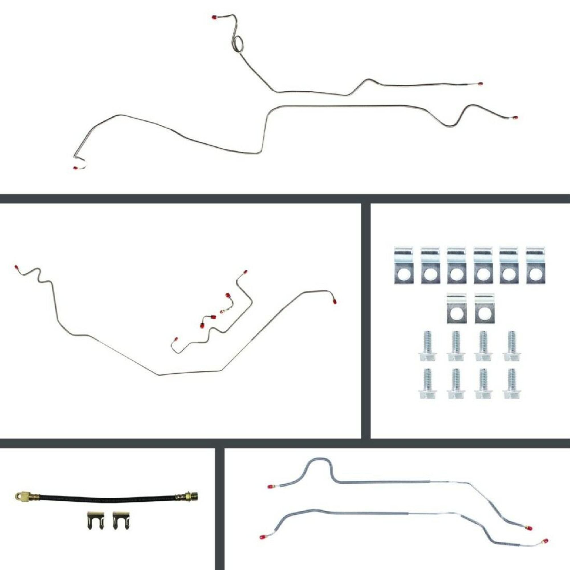The Right Stuff 1969 Firebird W/Disc Conversion, Pre-Bent OE Steel 4-Wheel Brake Line Kit - POP69H2