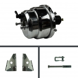 The Right Stuff 1967-72 GM A/F/X-Body, 7" Chrome Dual Diaphram Brake Booster With Brackets - (RPB7137C)