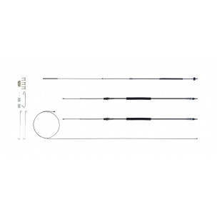The Right Stuff 1976-78 Oldsmobile Cutlass, Stainless Steel Emergency Brake Cable Kit - (RSBCA05LS)