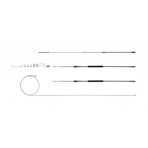 The Right Stuff 1968-72 Chevrolet Chevelle W/O THM400, Stainless Steel Emergency Brake Cable Kit - (RSBCC03S)