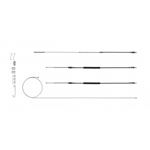 The Right Stuff 1970-72 Monte Carlo W/O THM400, Stainless Steel Emergency Brake Cable Kit - (RSBCM01S)