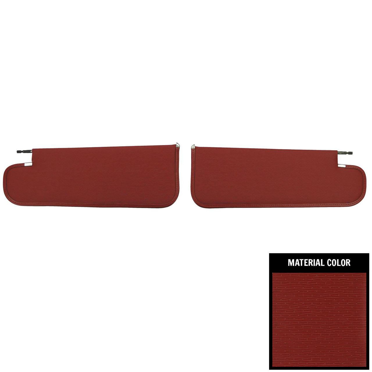 PUI Interiors 1966-1967 Chevrolet Nova Hardtop Red Surrey Sun Visors - SV10103SC