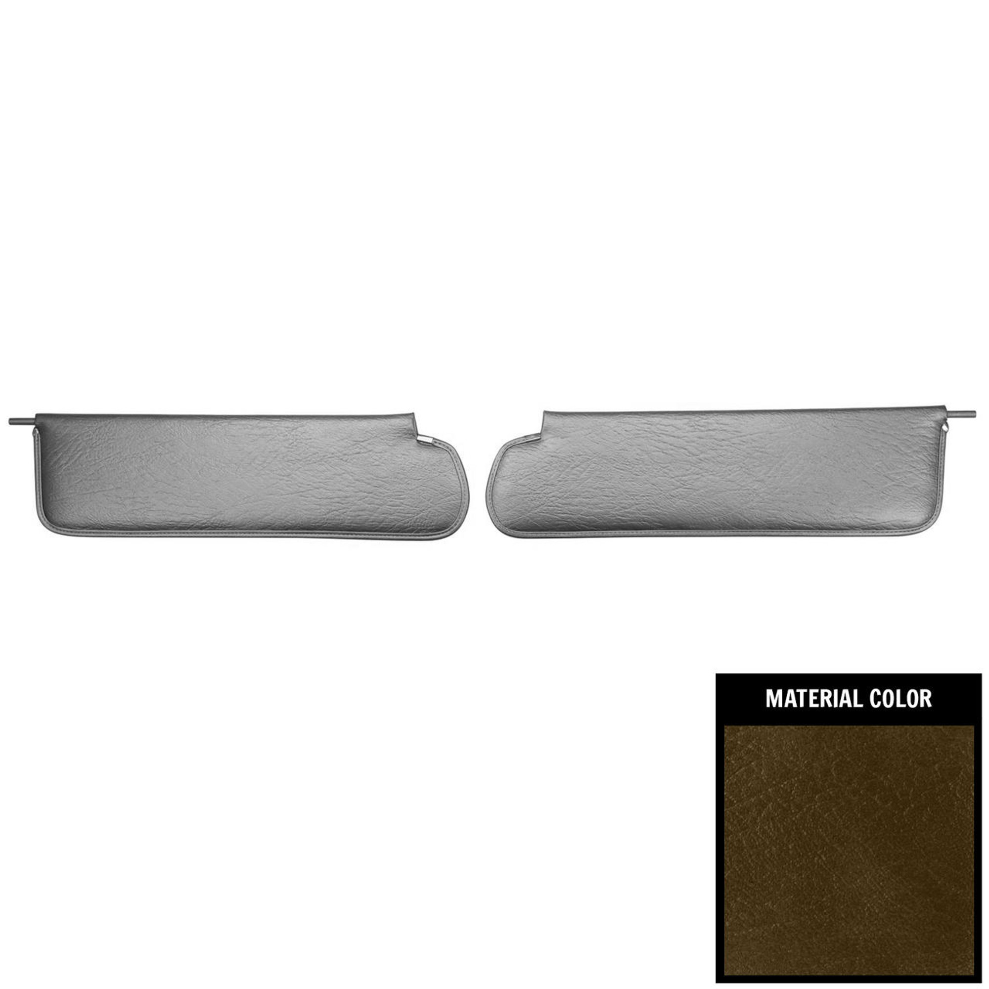 PUI Interiors 1969-1972 Chevrolet/GMC Truck Dark Saddle Sun Visors - SV2342