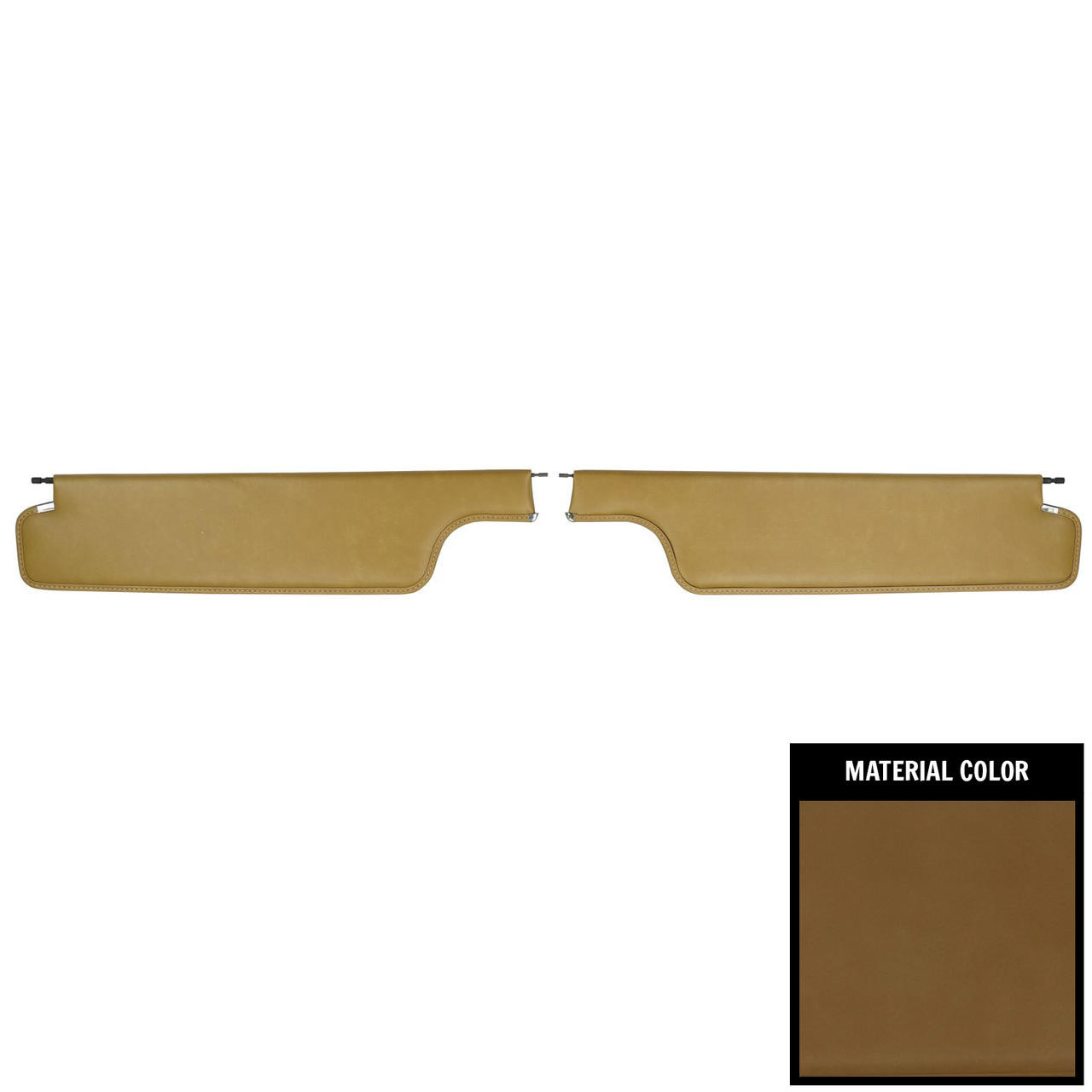 PUI Interiors 1966-1970 Pontiac Bonneville/Catalina Convertible Saddle Sun Visors - SV2736