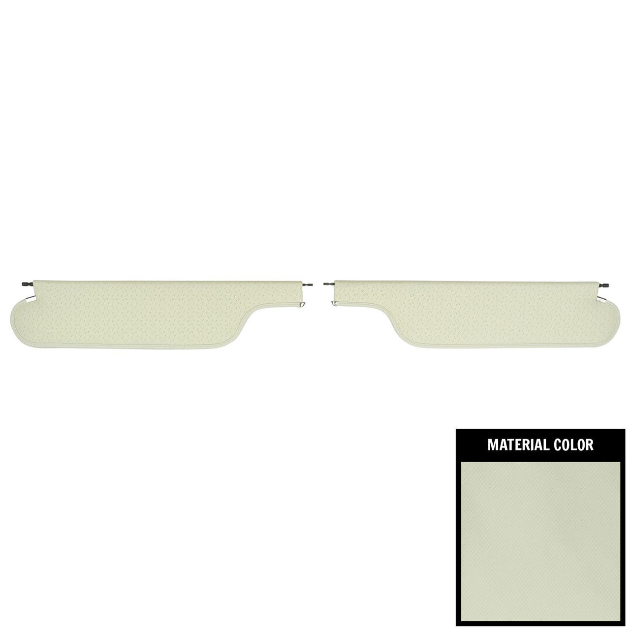 PUI Interiors 1966-1967 Chevelle/El Camino White Basketweave Sun Visors - SV3101AC