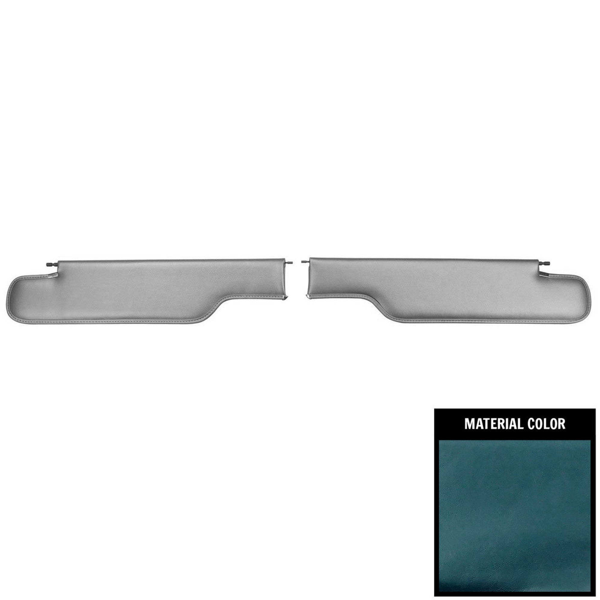 PUI Interiors 1968-1972 Chevelle/GTO/Cutlass/Skylark Convertible Medium Blue Sun Visors - SV415V