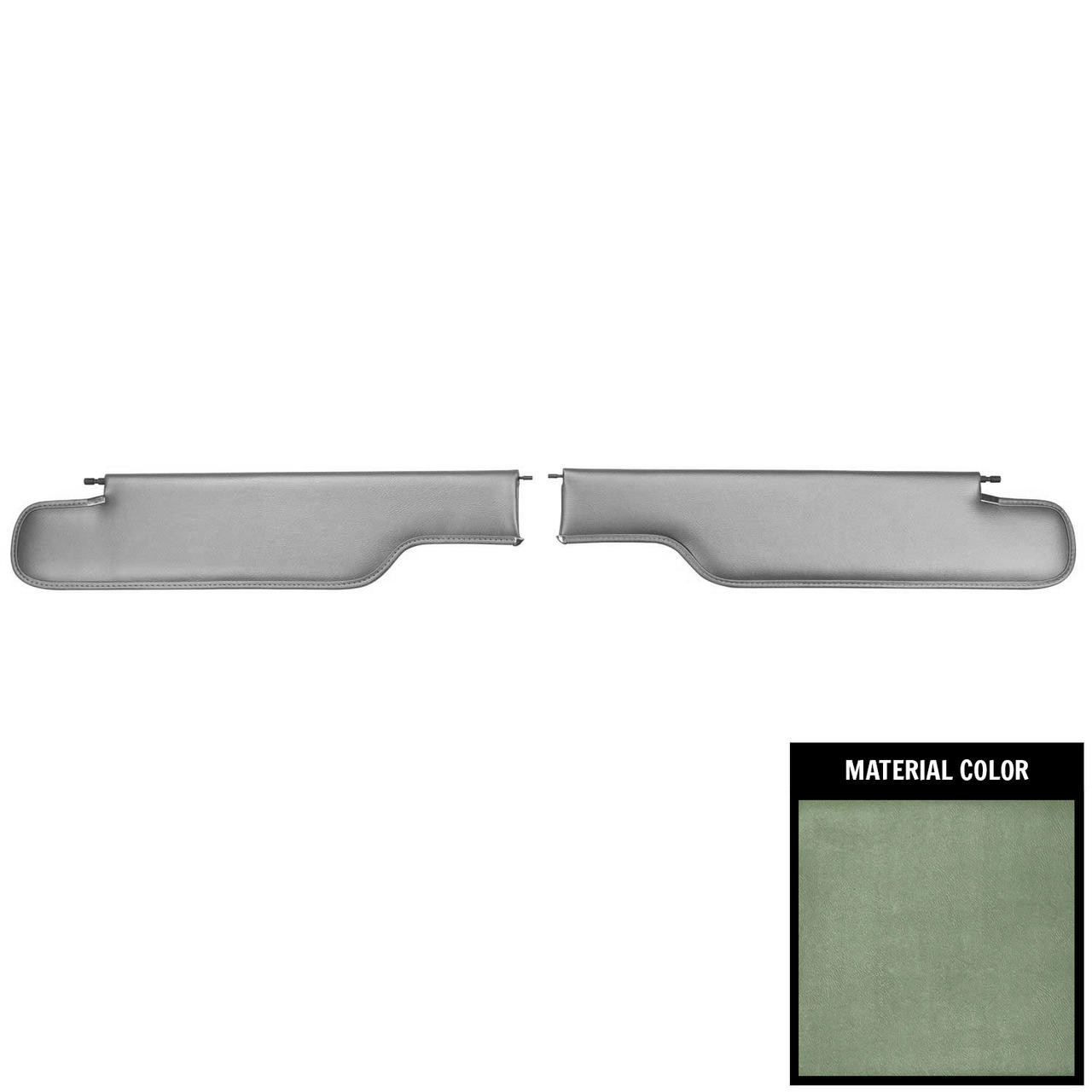 PUI Interiors 1968-1972 Chevelle/GTO/Cutlass/Skylark Convt Dark Metallic Green Sun Visors - SV424V