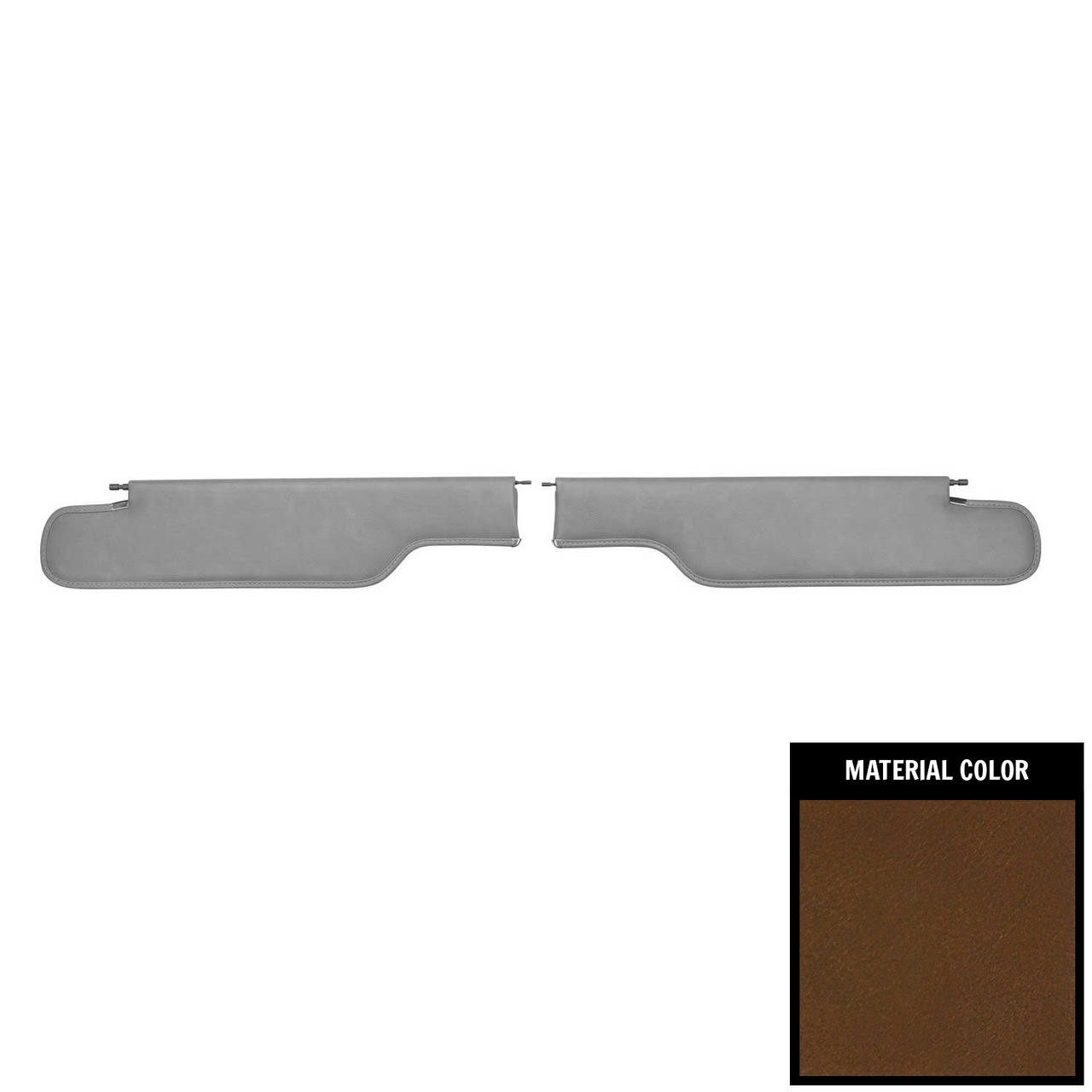 PUI Interiors 1968-1972 Chevelle/GTO/Lemans/Cutlass/Skylark Convertible Dark Saddle Sun Visors - SV442V