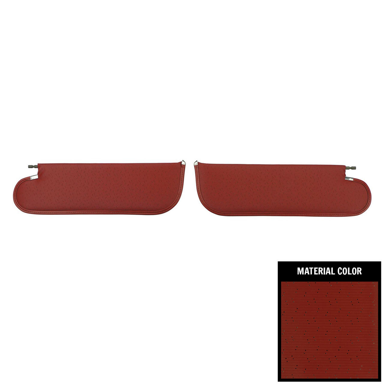PUI Interiors 1971-1972 Chevelle/GTO/Cutlass/Skylark/Nova Dark Red Perforated Sun Visors - SV6103BC