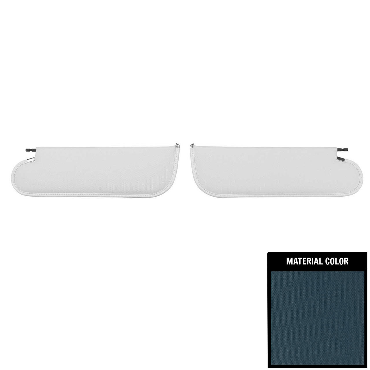 PUI Interiors 1971-1972 Chevelle/GTO/Cutlass/Skylark/Nova Dark Blue Basketweave Sun Visors - SV6105AC