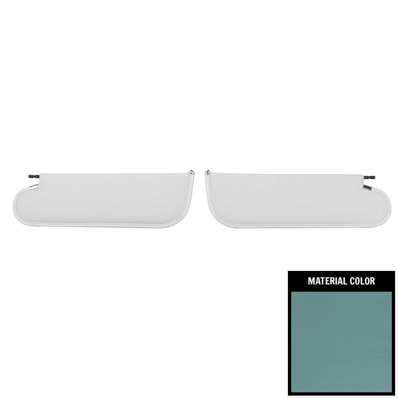 PUI Interiors 1971-1972 Chevelle/GTO/Cutlass/Skylark/Nova Bright Blue Basketweave Sun Visors - SV6106AC