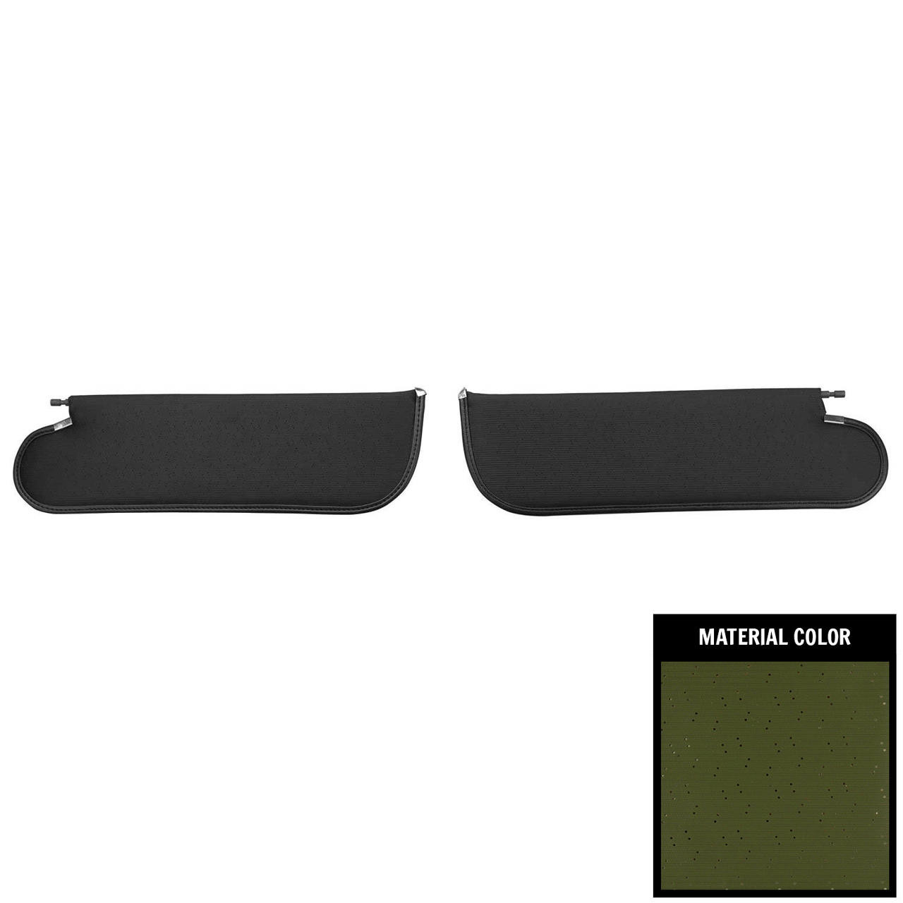 PUI Interiors 1971-1972 Chevelle/GTO/Lemans/Cutlass/Skylark/Nova Green Perforated Sun Visors - SV6109BC
