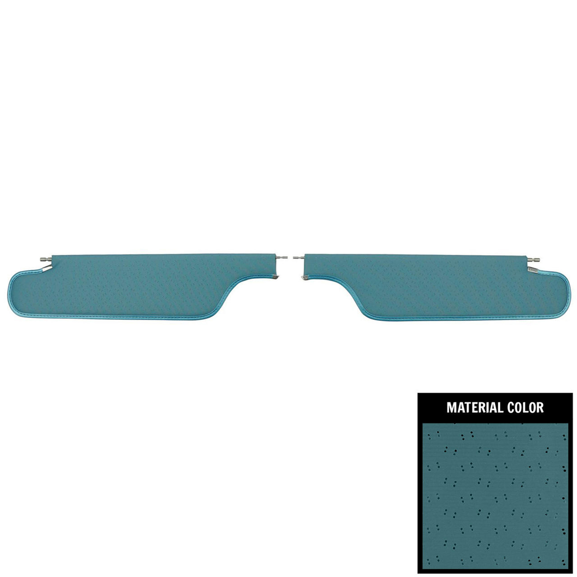 PUI Interiors 1967-1968 Pontiac Firebird Hardtop Bright Blue Perforated Sun Visors - SV7106BC