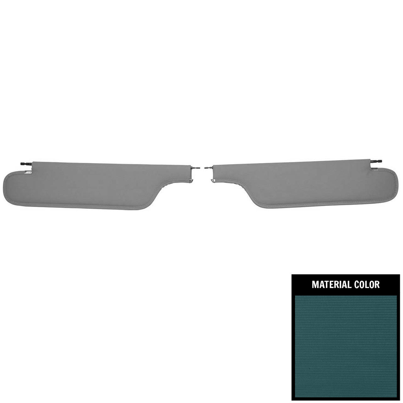 PUI Interiors 1968 Chevrolet Camaro/Pontiac Firebird Hardtop Medium Blue Ribbed Sun Visors - SV7116RC