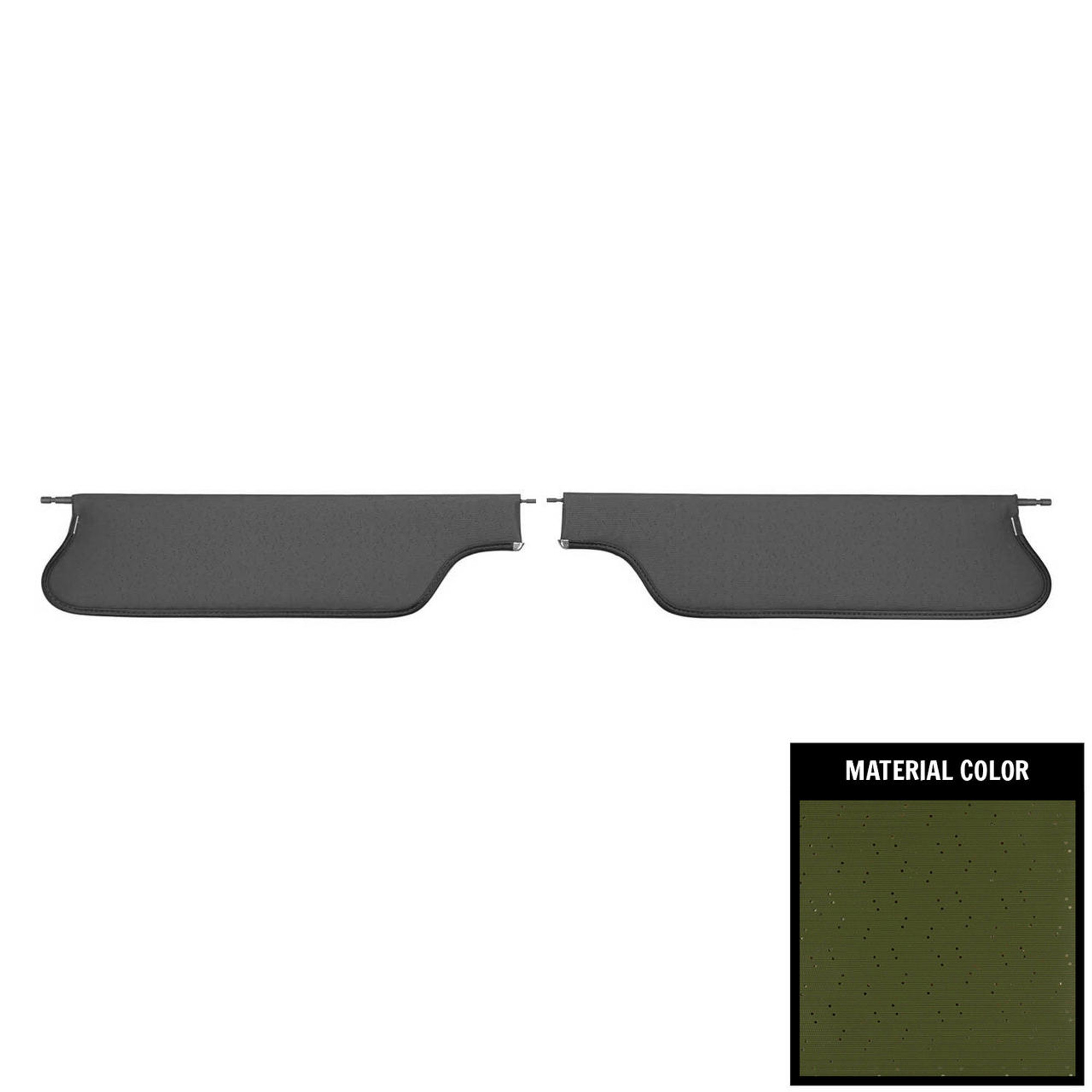 PUI Interiors 1969 Camaro/Firebird Hardtop Dark Green Perforated Sun Visors - SV8109BC