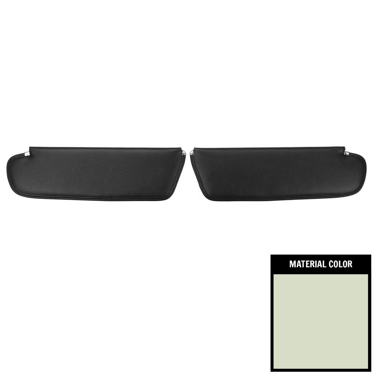 PUI Interiors 1974 Plymouth Duster Coach White Sun Visors - SVKDU337C