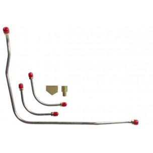 The Right Stuff 1966 Chevrolet Corvette, Pre-Bent Stainless Steel Fuel Pump To Carb Line - (VPC6620S)