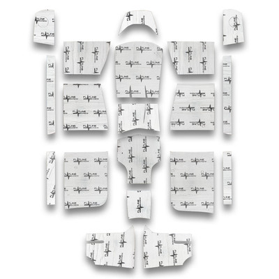 Flatline Barriers 1967-68 Mercury Cougar Coupe Floor Insulation and Sound Dampening Kit - TABLC9100