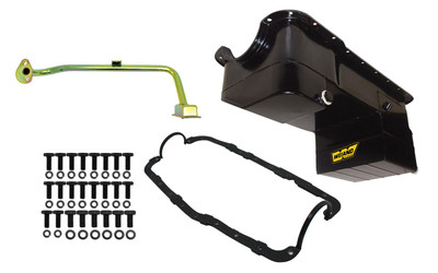 Weiand 1979-93 Mustang Oil Pan Kit for 351W Conversion 7QT Rear Sump Black Drag Race - 5038WND-WEI