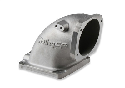 Holley EFI EFI Throttle Body Intake Elbow 4500, For GM LS Throttle Bodies, Cast Aluminum - EFI-300-248