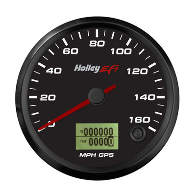 Holley EFI Holley EFI GPS Speedometer, 3-3/8 w/ Odometer, 0-160 MPH, Black Face - EFI-553-123