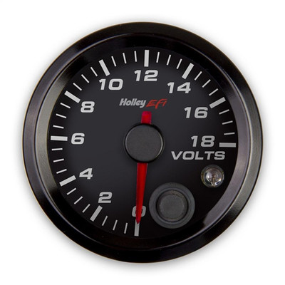 Holley EFI Holley EFI Voltage Gauge, 2-1/16 Size - 0-18 volts - CAN - Black Face - EFI-553-126