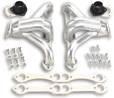 Hooker Block Hugger Headers, SBC w/Fast Burn D-Port Heads 2.5 Collector, Silver - HKR-2301HKR
