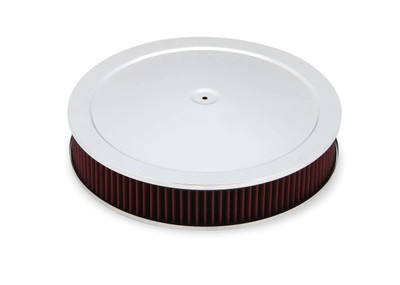 Holley 4500 Drop Base Air Cleaner Assembly, 16 X 3 chrome, 3 Red Washable Filter - HOL-120-4530