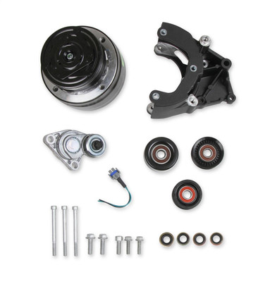 Holley Accessory Drive Kit, For LS, w/R4 A/C Compressor, Black Finish - HOL-20-140BK