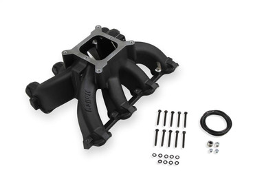 Holley Race Intake Manifold, For GM LS1/LS2/LS6, Single Plane Split Design, Black - HOL-300-256BK