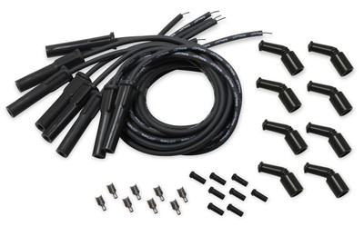 Holley Spark Plug Wire Set, For GM LS, Black with Black 135 degree boots - HOL-561-110